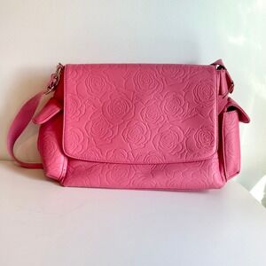 Lot‎ of 2 Style by Leigha Embossed Rose Diaper Bags - Pink & Lavender Purple